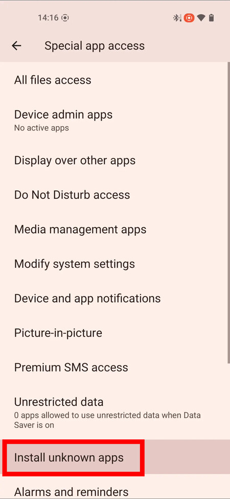 Install unknown
apps permissions