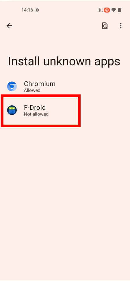 Tap on F-Droid