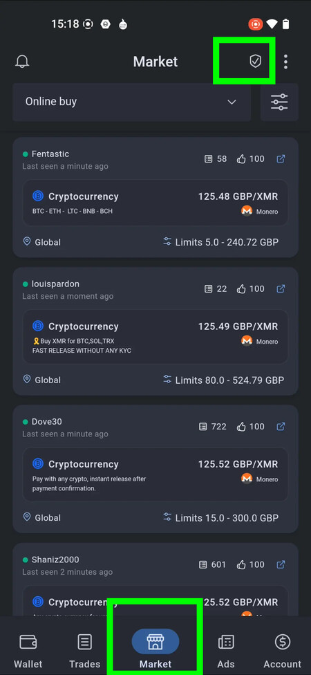 LocalMonero
Android UI