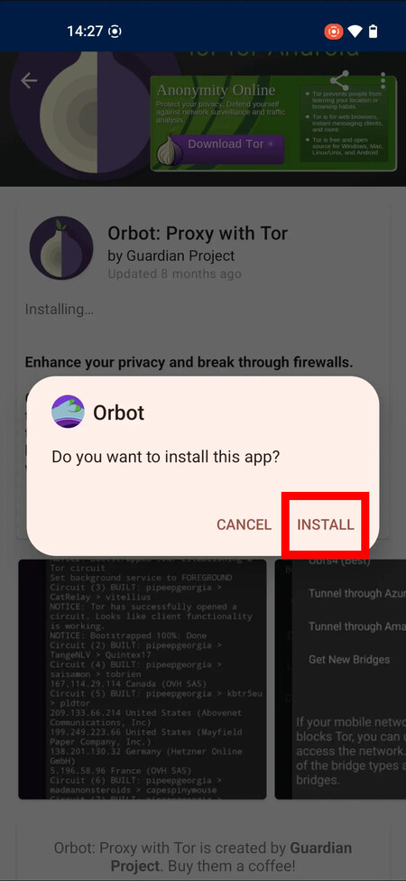 Tap on Install