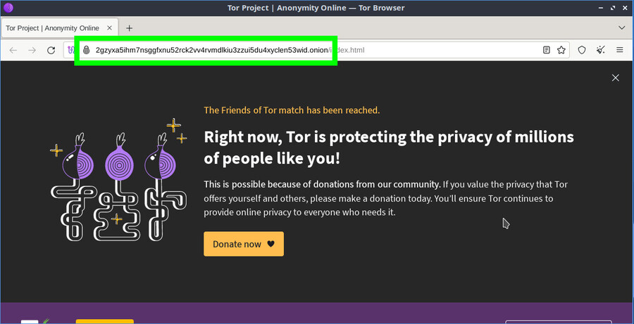 Tor Project
hidden service