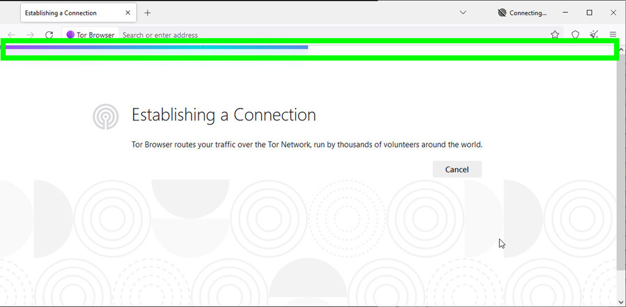 Establishing
Tor connection